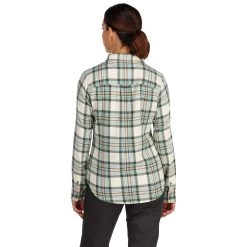 Simms Women's Santee Flannel LS Shirt -Best Fishing Sale 222 simms womens santee flannel ls shirt seafoam camp plaid 04