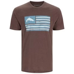 Simms Americana T-Shirt -Best Fishing Sale 231 simms americana t shirt brown heather 01
