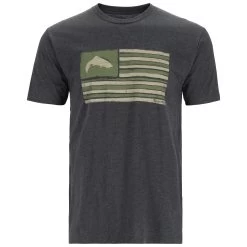 Simms Americana T-Shirt -Best Fishing Sale 231 simms americana t shirt charcoal heather 01