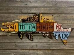 Cody Richardson Art - Arkansas Vintage Brown Trout License Plate Art