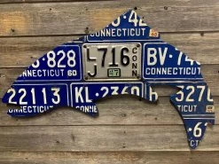 Cody Richardson Art - Connecticut Antique Trout License Plate Art