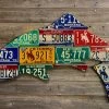 Cody Richardson Art - Large Antique 4-Foot Mixed Western Trout License Plate Art