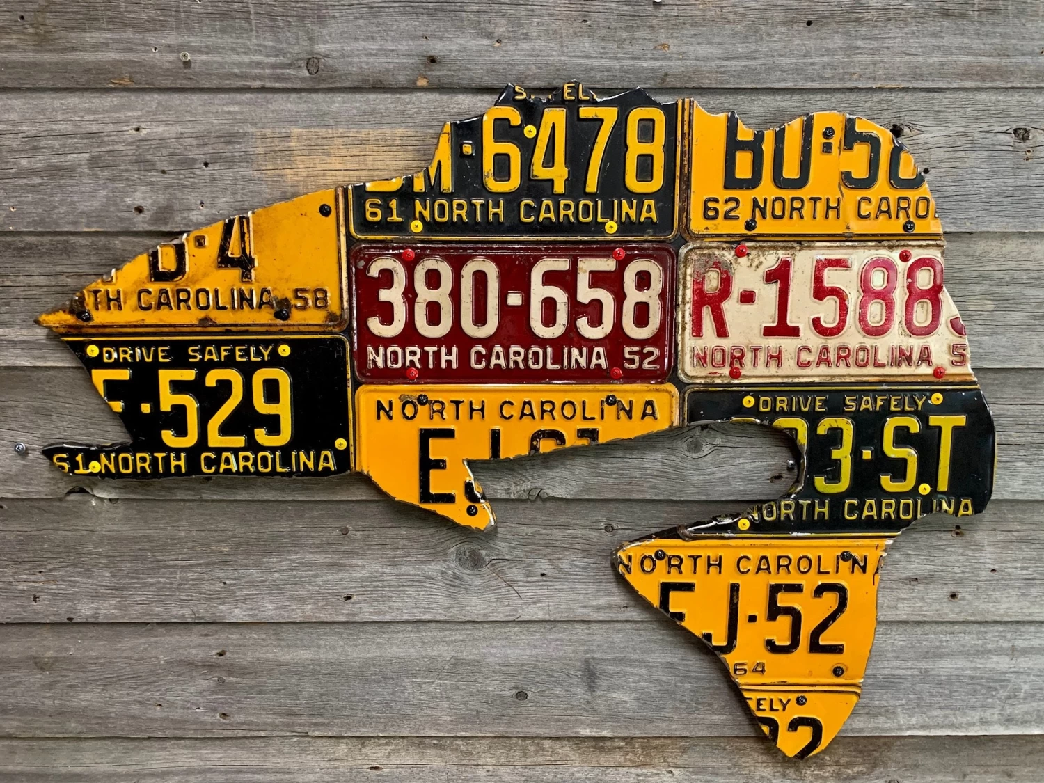 Cody Richardson Art - Antique North Carolina Largemouth Bass License Plate Art 1 Cody Richardson Art - Antique North Carolina Largemouth Bass License Plate Art