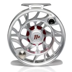 Hatch Iconic 11 Plus Fly Reel -Best Fishing Sale Iconic11PlusReelClearRedLargeArborBack