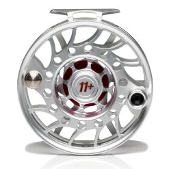 Hatch Iconic 11 Plus Fly Reel -Best Fishing Sale Iconic11PlusReelClearRedMidArborBack