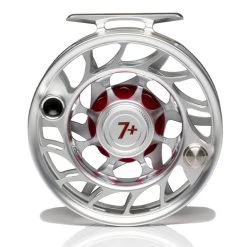 Hatch Iconic 7 Plus Fly Reel -Best Fishing Sale Iconic7PlusReelClearRedLargeArborBack