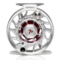 Hatch Iconic 7 Plus Fly Reel -Best Fishing Sale Iconic7PlusReelClearRedMidArborBack