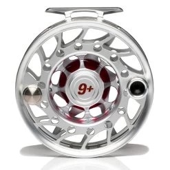 Hatch Iconic 9 Plus Fly Reel -Best Fishing Sale Iconic9PlusReelClearRedMidArborBack