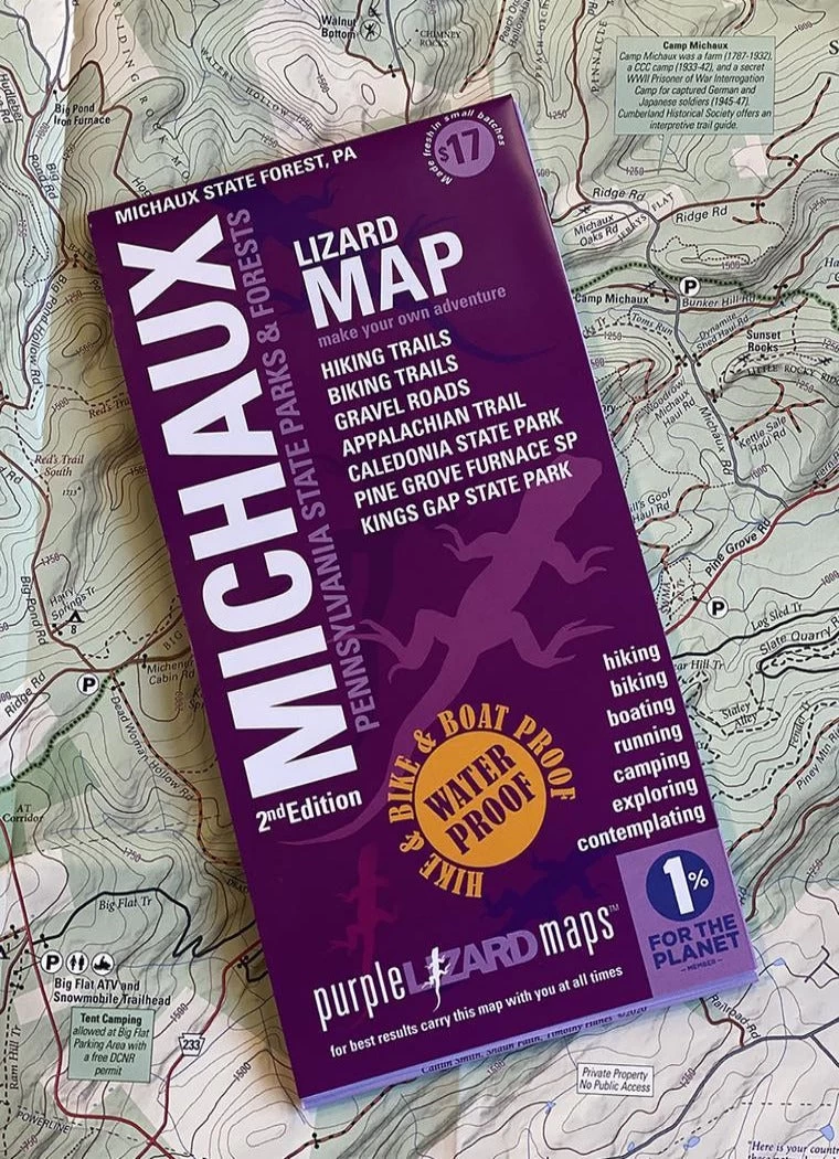Purple Lizard Map - Michaux 1 Purple Lizard Map - Michaux