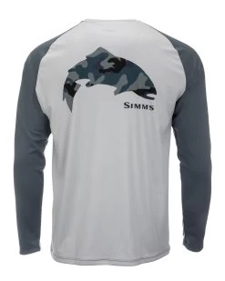 Simms Tech Tee - Artist Series Sale -Best Fishing Sale PG 13533 684 M Tech Tee Artist Series Trout Sterling Storm Back s22