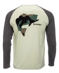 Simms Tech Tee - Artist Series Sale -Best Fishing Sale PG 13533 796 M Tech Tee Artist Series Bass Light Green Steel Back s22