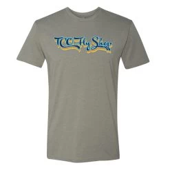 TCO Logo T-Shirt - 70s Retro Logo -Best Fishing Sale StoneGray