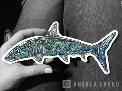 Andrea Larko Feeding Bonefish Zentangle Sticker