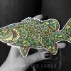 Andrea Larko Smallmouth Bass Zentangle Sticker