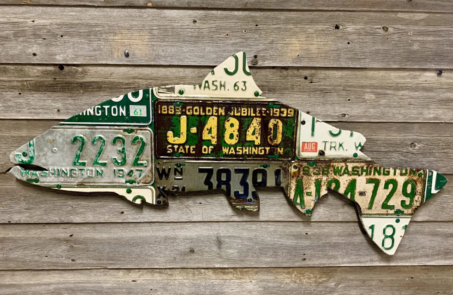 Cody Richardson Art - Washington State Antique Steelhead License Plate Art 1 Cody Richardson Art - Washington State Antique Steelhead License Plate Art