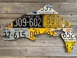 Cody Richardson Art - Wisconsin Antique Trout License Plate Art